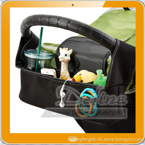 Parent console neoprene baby stroller organizer with cup holder